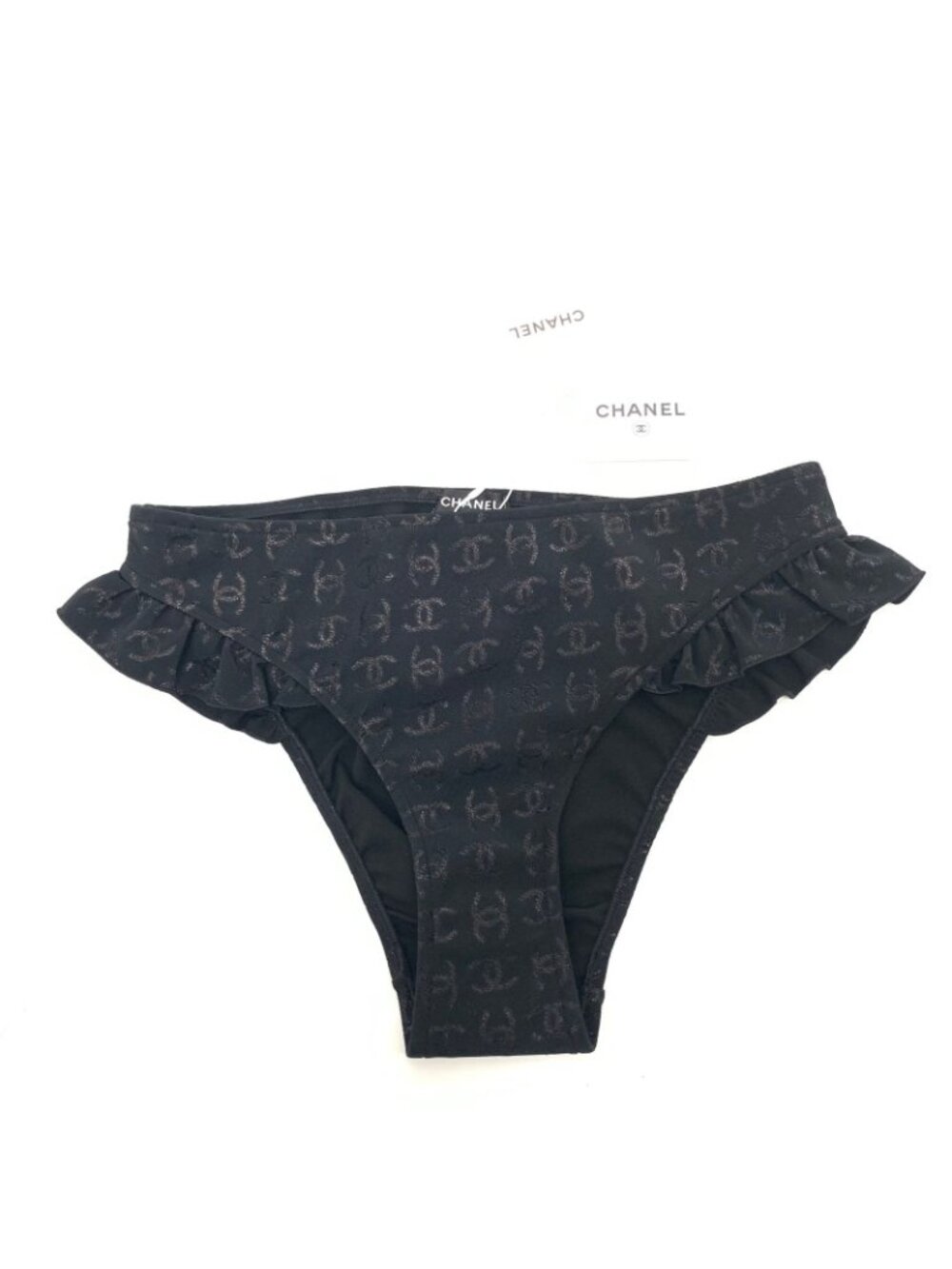 Chanel Swimsuit CC Logo Allover Pattern 38 Swimwear - Picture 2 of 9